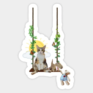 Swing Into A Sunny Day Sticker